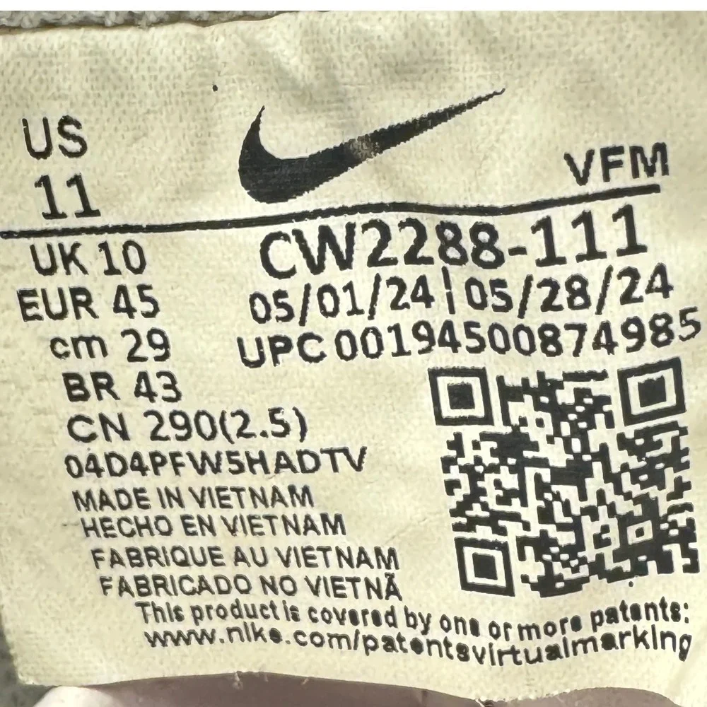 Nike Air Force 1‎ Low Men's White Leather Sneakers Size 11